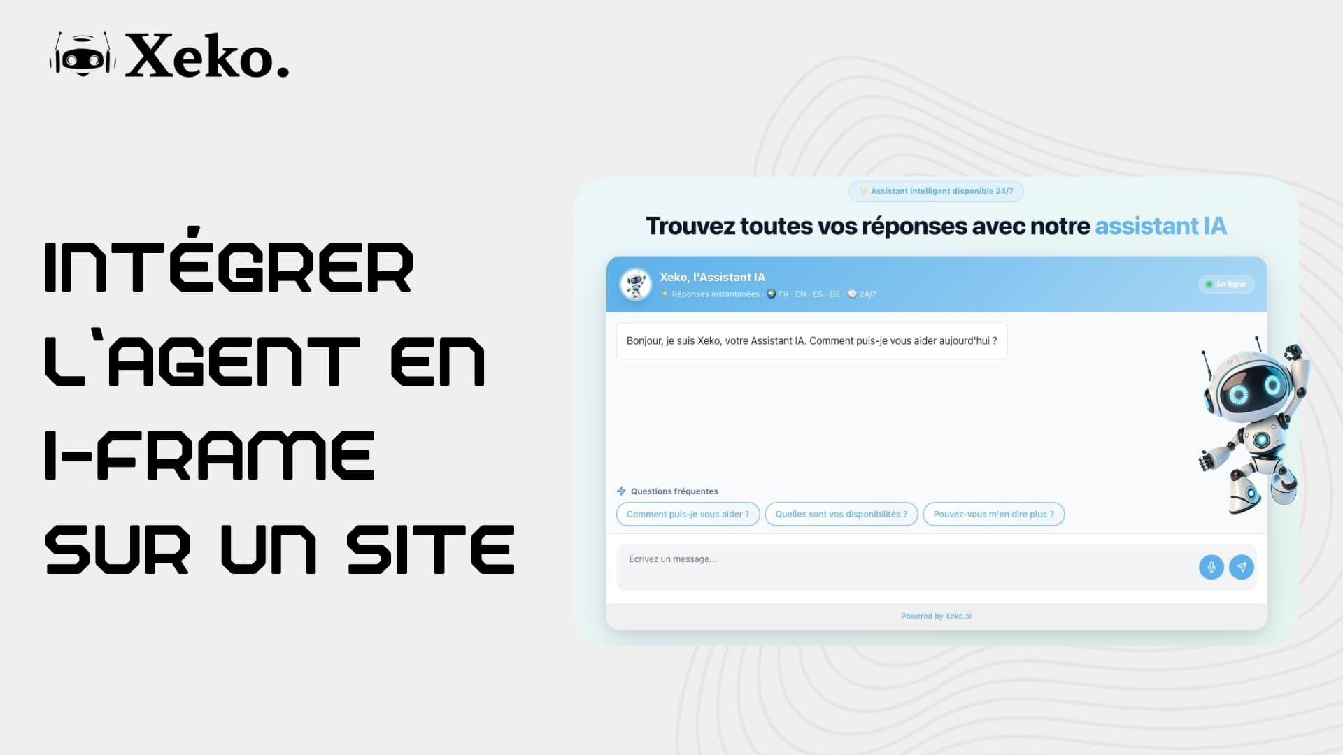 Intégration agent IA en iframe sur sites clients